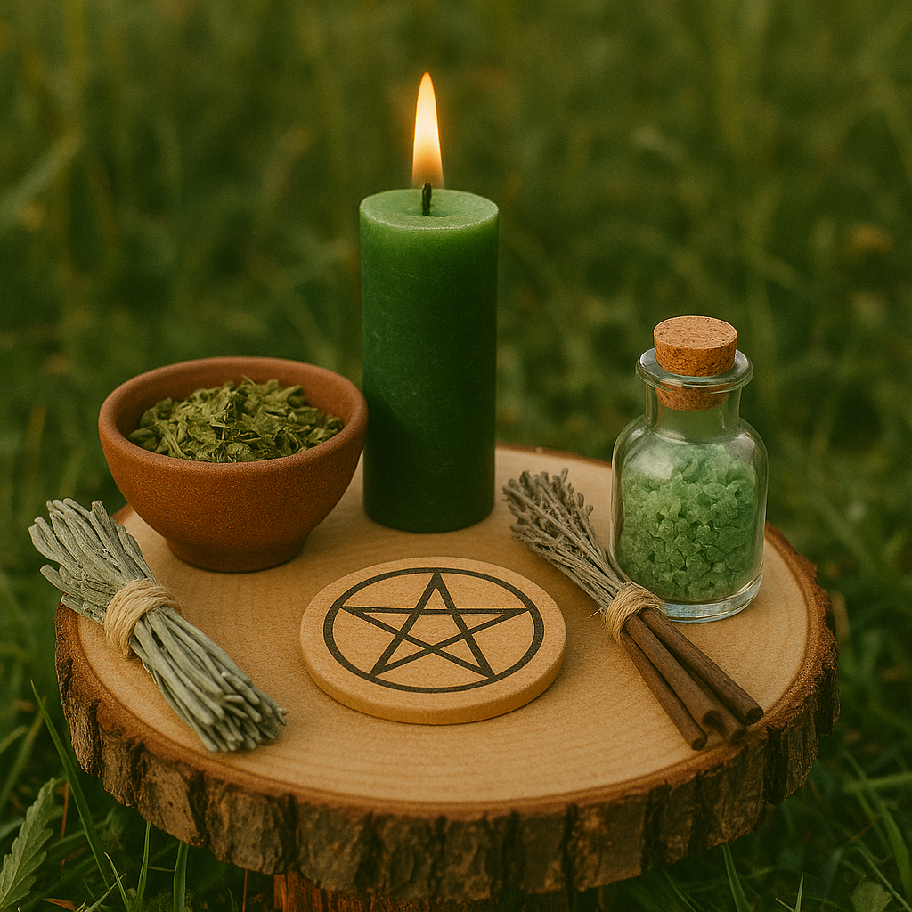 altar verde de la buena suerte de ecomagic