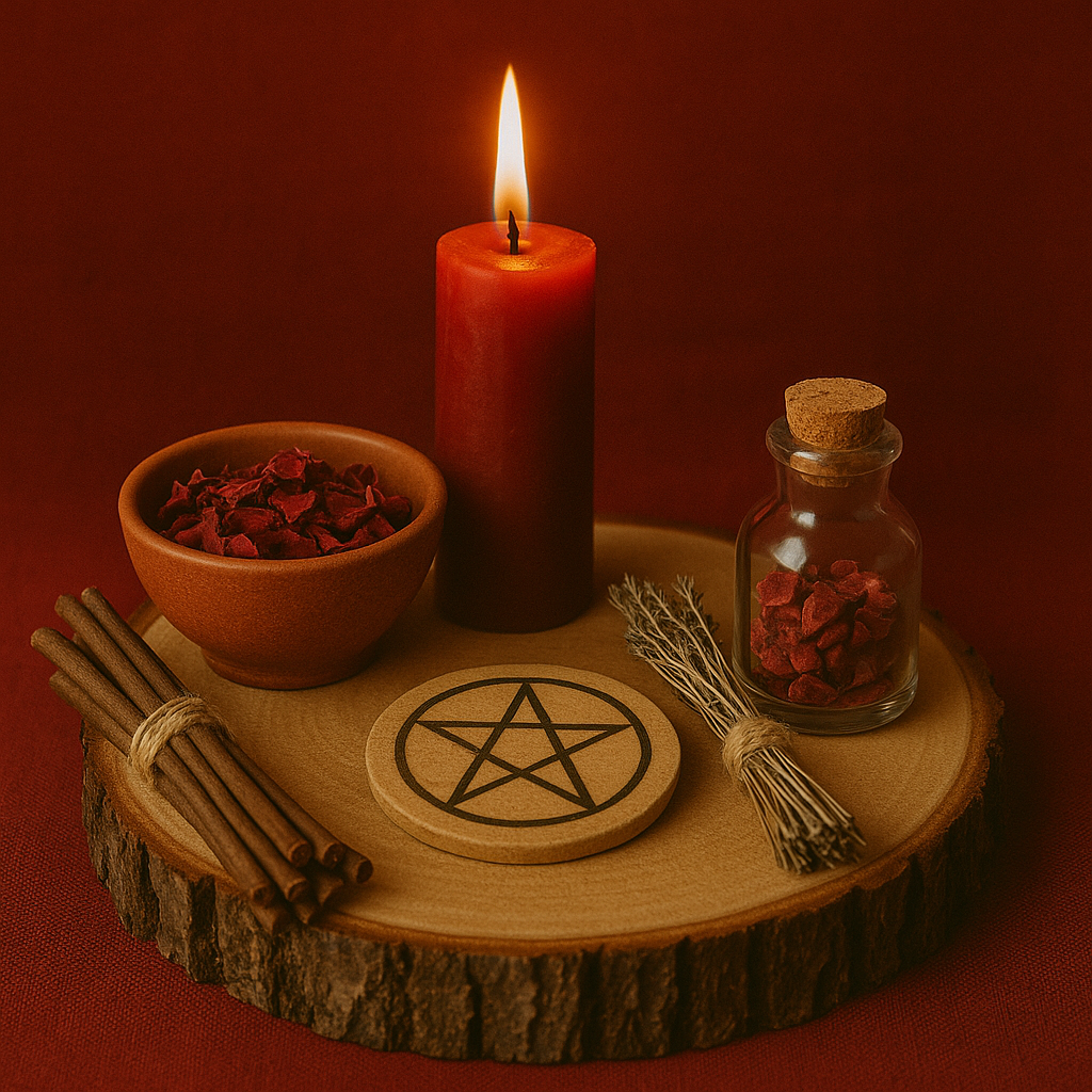 altar de bruja roja para romper lazos amorosos