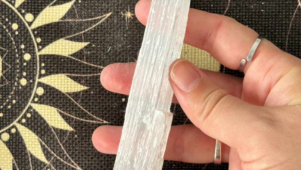 barra de selenita piedra en bruto ecomagic