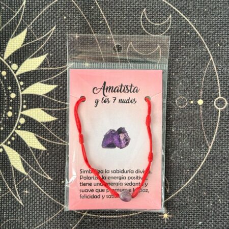 pulsera de 7 nudos de amatista ecomagic