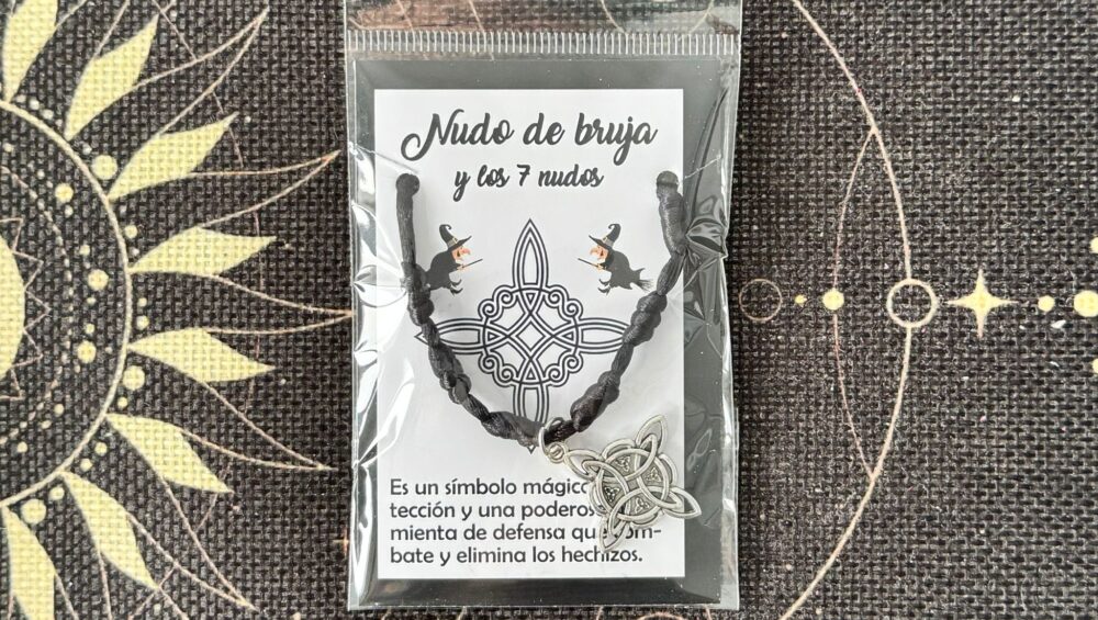 pulsera de 7 nudos con nudo de bruja ecomagic
