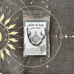 pulsera de 7 nudos con nudo de bruja ecomagic
