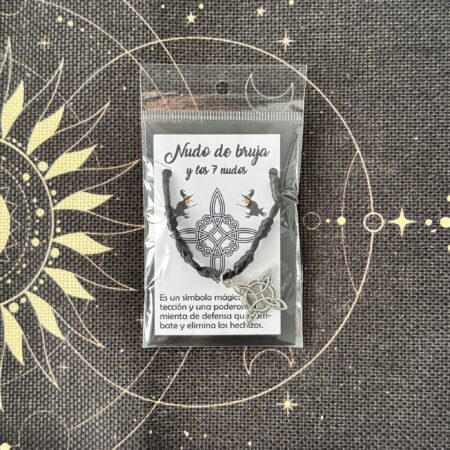 pulsera de 7 nudos con nudo de bruja ecomagic