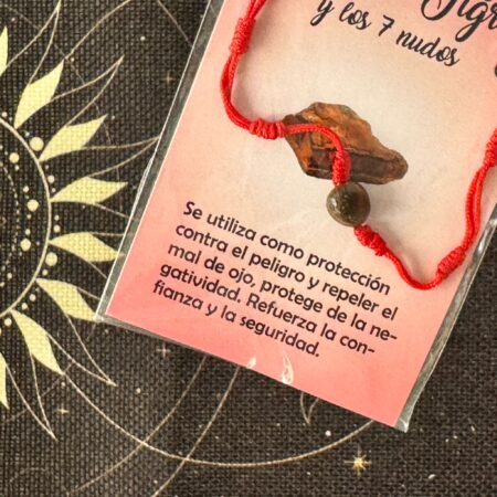 pulsera de 7 nudos de ojo de tigre ecomagic