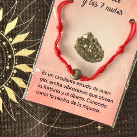 pulsera de 7 nudos de pirita ecomagic