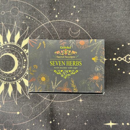 copas de carbón con incienso natural mezclado de la marca Goloka y aroma siete hierbas de ecomagic