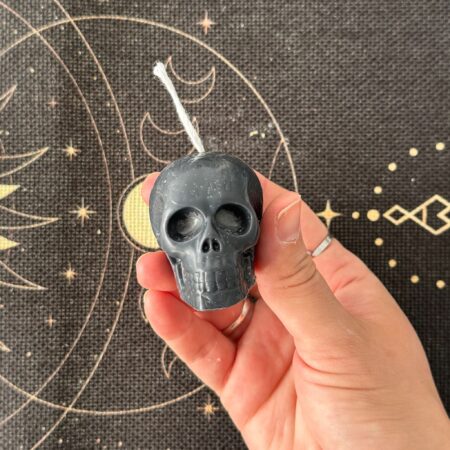 vela de soja artesanal de calavera 35gr pequeña