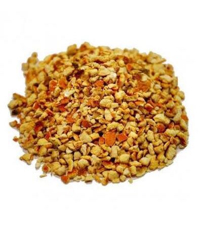 Corteza de naranja dulce triturada