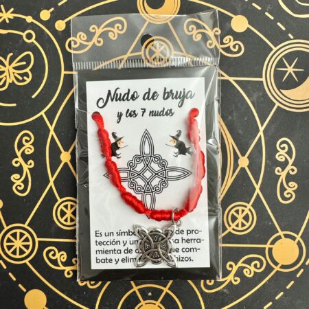 pulsera de 7 nudos con nudo de bruja ecomagic