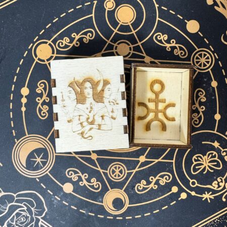 caja de cerillas de la diosa hécate artesanal hecha a mano ecomagic