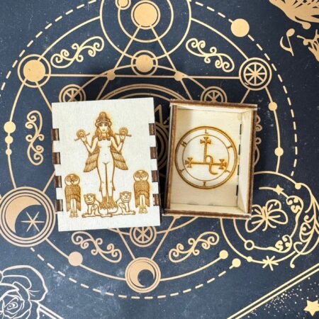 caja de cerillas de la diosa lilith artesanal hecha a mano ecomagic