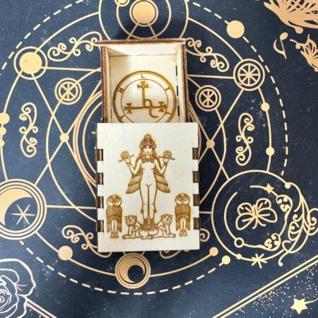 caja de cerillas de la diosa lilith artesanal hecha a mano ecomagic