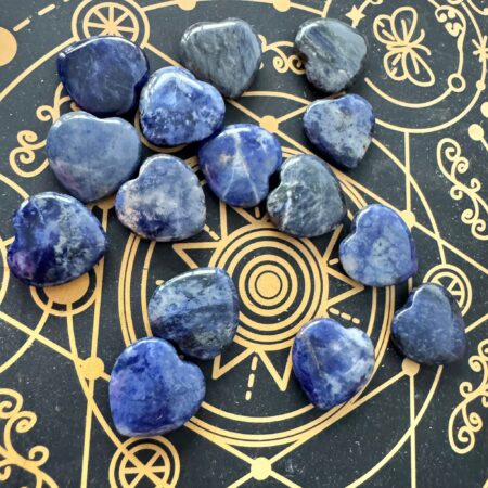 corazón de sodalita azul natural tallados ecomagic