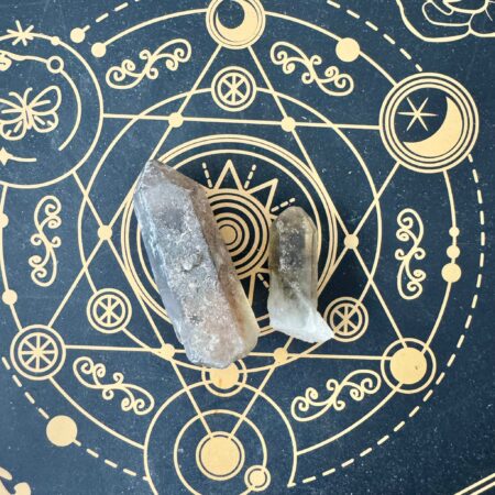 puntas de cuarzo ahumado naturales ecomagic