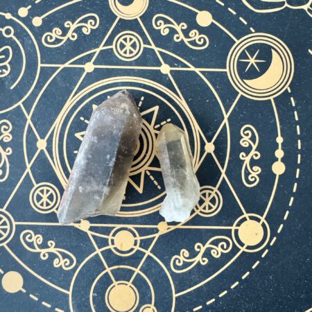 puntas de cuarzo ahumado naturales ecomagic