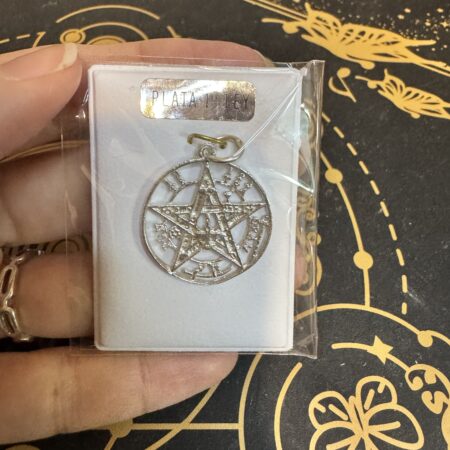 Colgante de tetragrammaton de plata de ley