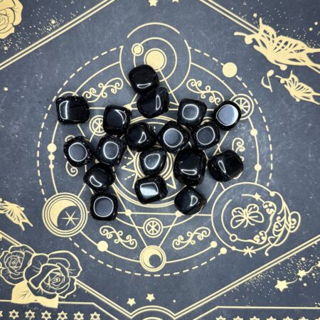 Obsidiana negra en rodados pulidos - diferentes tamaños