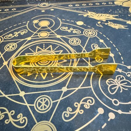 Pinzas doradas para carbones y rituales