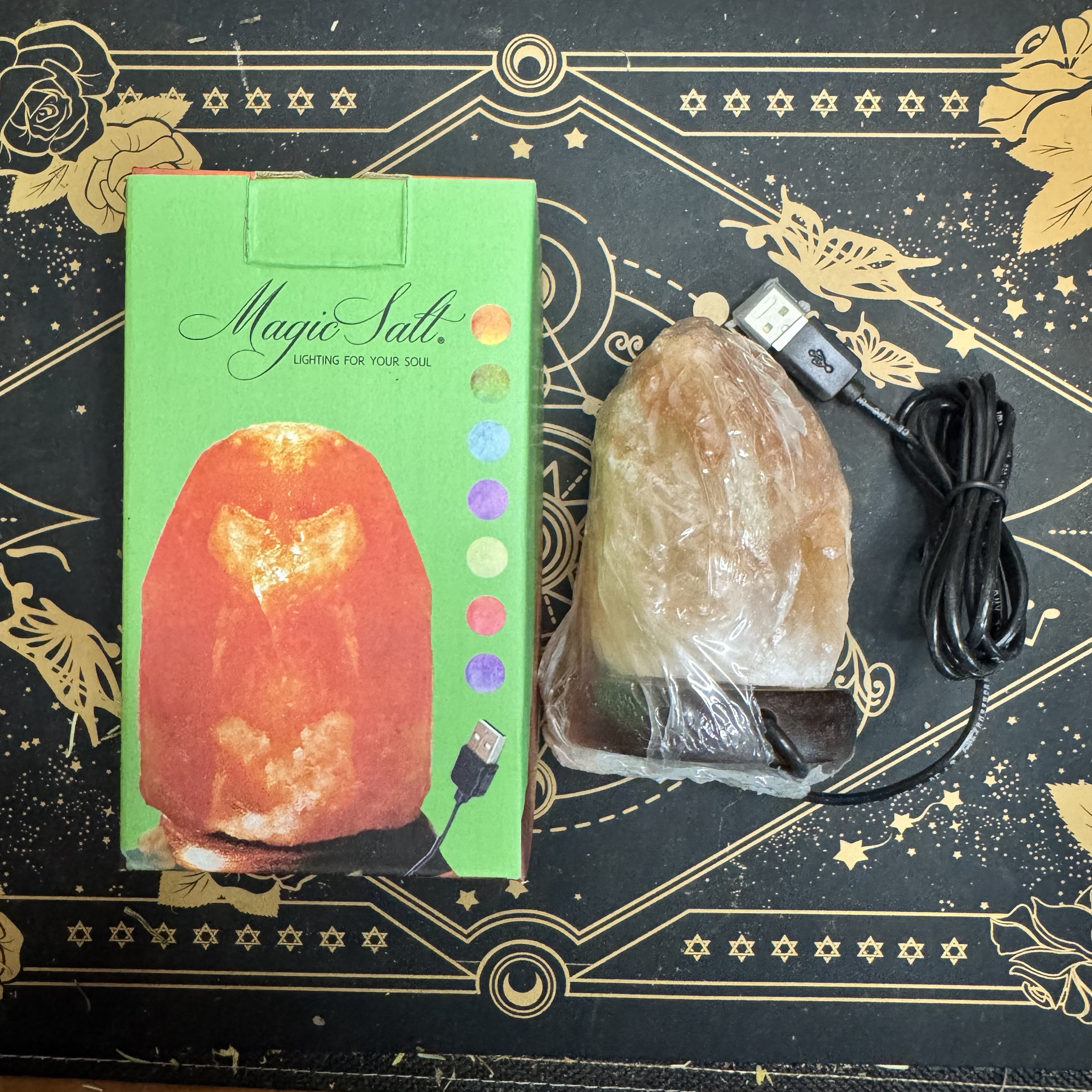 Lamparita de sal del Himalaya pequeña con USB