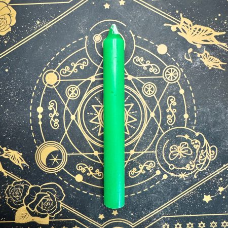 Pack de 4 velas verdes para rituales