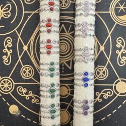 Anillos de acero con diferentes piedras - Ajustables