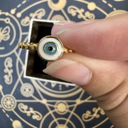 Anillo Amuleto Nazar “Ojo Turco” – Acero inoxidable ajustable