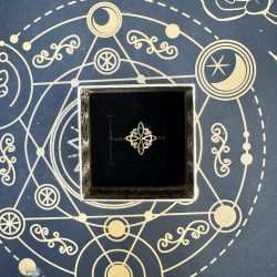 Anillo dorado de nudo de bruja - acero