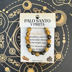 Pulsera de palo santo y pirita