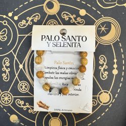 Pulsera de palo santo y selenita