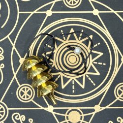 Péndulo Kundalini metálico dorado
