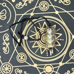 Péndulo Kundalini metálico plateado