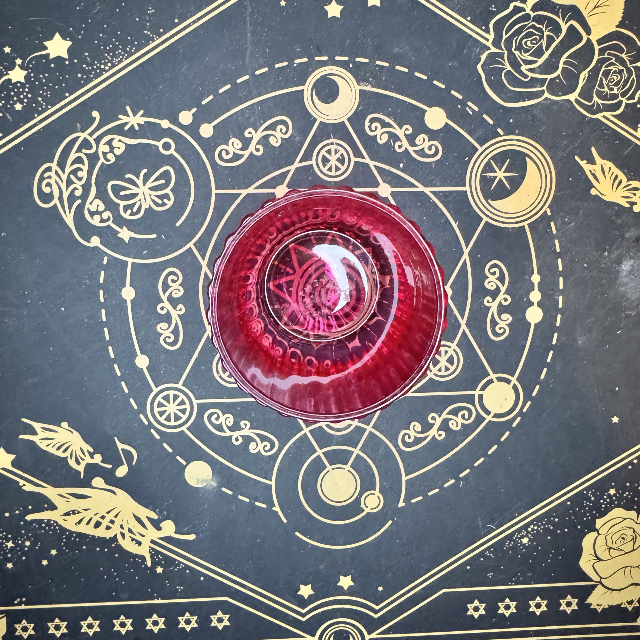 Portavelas de vidrio rosa - Imagen 4