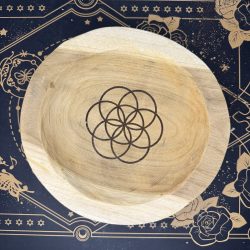 Semilla de la vida - Plato ritual de madera