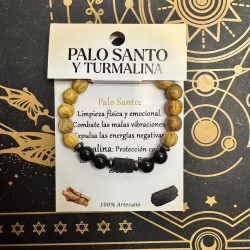 Pulsera de Palo Santo y Turmalina